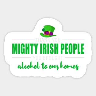 St Patrick's Day Irish Funny Leprechaun Clover Shamrock Sticker